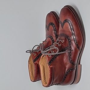 Cole Haan Williams Boots Wingtip Oxford Chukka II Dress Shoes Brogue Leather 8.5